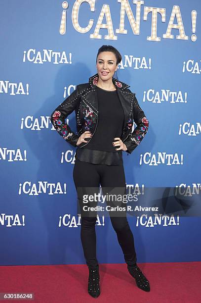 Spanish model Maria Jose Besora attends 'Canta' premiere at Capitol cinema on December 18, 2016 in Madrid, Spain.