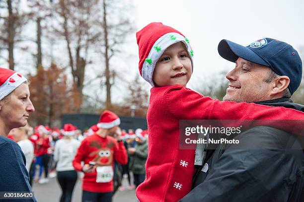 People had the chance to show pride in their ugly sweater as their sweat it out at the national Ugly Sweater Run at the Vondelpark, in Amsterdam on...