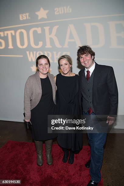 Mary Stuart Masterson and Noa Simons attend the Holiday Fundraiser for #StockadeWorks on December 17, 2016 in Kingston, New York.