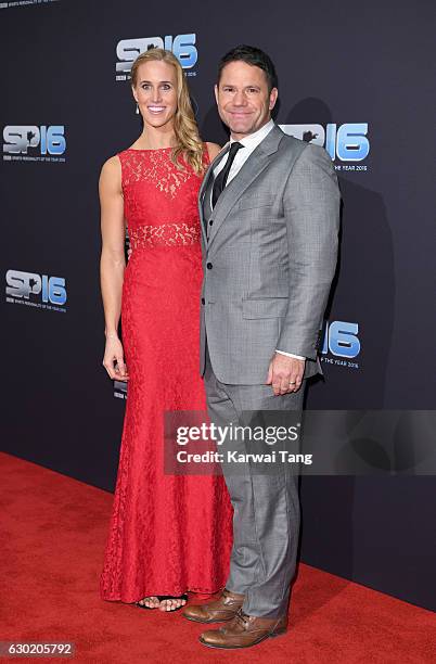 Helen Glover and Steve Backshall attend the BBC Sports Personality Of The Year at Resorts World on December 18, 2016 in Birmingham, United Kingdom.