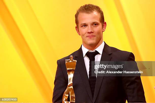 Fabian Hambuechen wins the Sportler des Jahres 2016 award during the Sportler des Jahres 2016 gala at Kurhaus Baden-Baden on December 18, 2016 in...