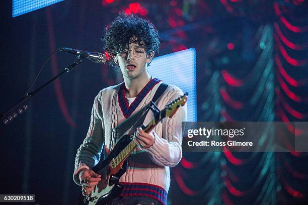 Matthew Healy of The 1975 performs at Clyde 1 Christmas Live at The SSE Hydro on December 18, 2016 in Glasgow, Scotland.