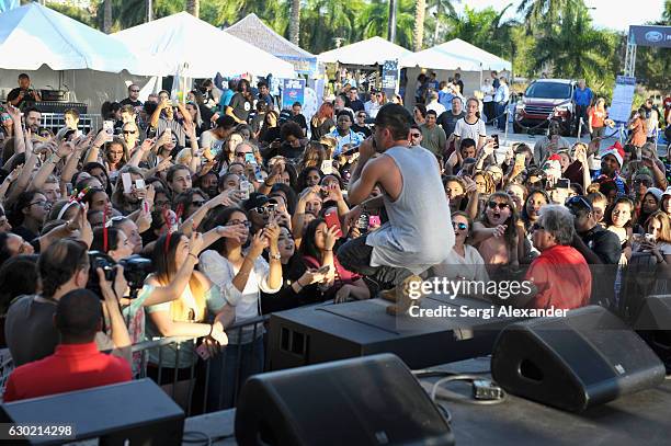 Jake Miller performs at the Y100's Jingle Ball 2016 - PRE SHOW at BB&T Center on December 18, 2016 in Sunrise, Florida.