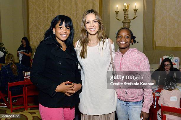 Jessica Alba and guests attend Baby2Baby Holiday Party Presented By Old Navy at Montage Beverly Hills on December 18, 2016 in Beverly Hills,...