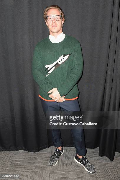 Diplo attends the Y100's Jingle Ball 2016 - PRESS ROOM at BB&T Center on December 18, 2016 in Sunrise, Florida.