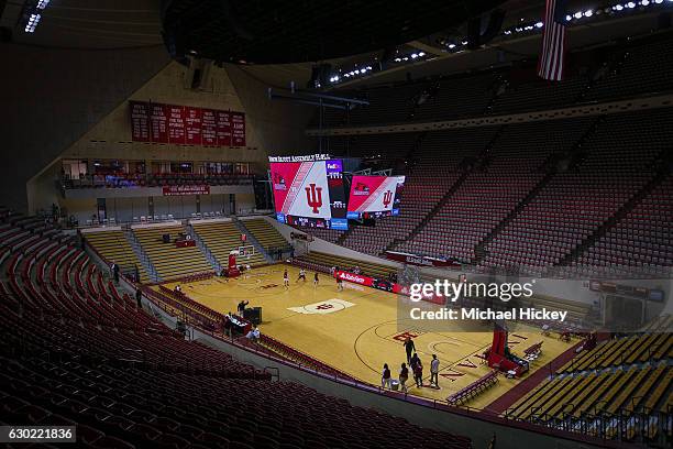 General view of the interior of Assembly Hall before the Indiana Hoosiers versus Southeast Missouri State Redhawks game on December 4, 2016 in...