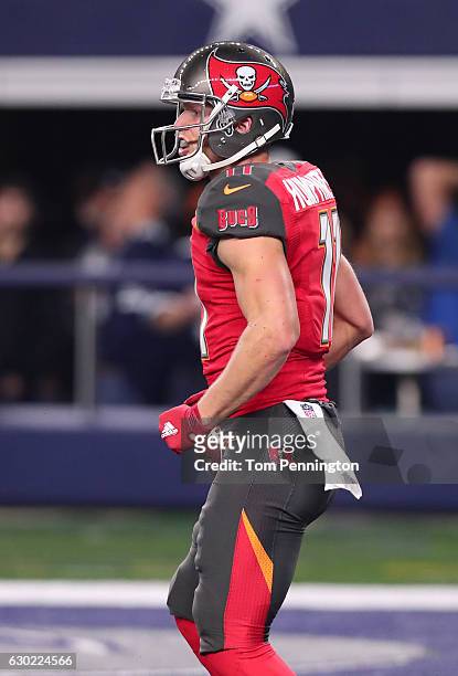Adam Humphries of the Tampa Bay Buccaneers celebrates after catching a touchdown pass during the third quarter against the Dallas Cowboys at AT&T...