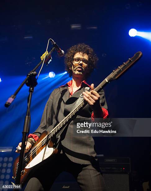 Frankie Poullain of The Darkness performs live onstage at Indigo at The O2 Arena on December 18, 2016 in London, England.