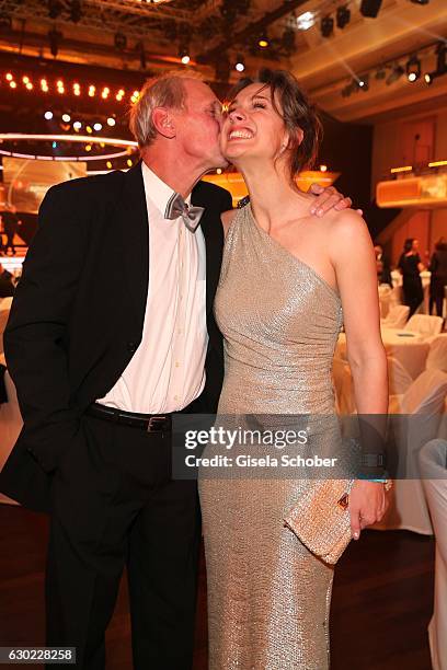 Britta Heidemann and her father Reinhard Heidemann during the 'Sportler des Jahres 2016' Gala at Kurhaus on December 18, 2016 in Baden-Baden, Germany.