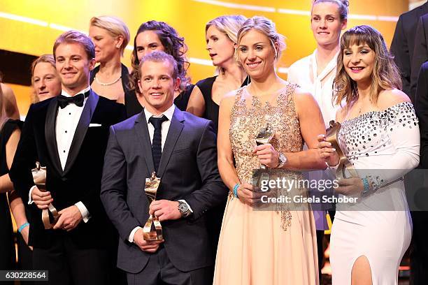 Final applause, Nico Rosberg, Formula One, F1 driver and World Champion 2016, Fabian Hambuechen, Tennis Champion Angelique Kerber and Kristina Vogel,...