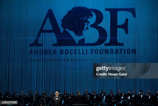 Andrea Bocelli performs in concert at Prudential Center on December 18, 2016 in Newark, New Jersey.