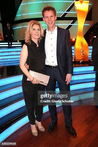 Frank Busemann and his wife Katrin Busemann during the 'Sportler des Jahres 2016' Gala at Kurhaus on December 18, 2016 in Baden-Baden, Germany.