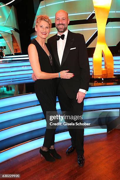 Heike Drechsler and her husband Paul Meier during the 'Sportler des Jahres 2016' Gala at Kurhaus on December 18, 2016 in Baden-Baden, Germany.