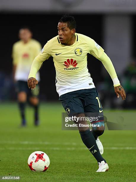 Michael Arroyo of Club America in action during the FIFA Club World Cup 3rd place match between Club America and Atletico National at International...