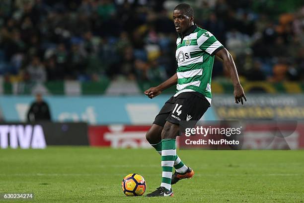 Sportings midfielder William Carvalho from Portugal during Premier League 2016/17 match between Sporting CP and SC Braga, at Alvalade Stadium in...