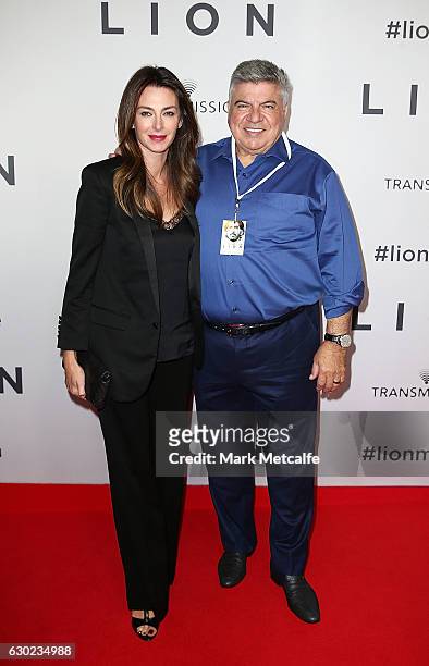 John Symond and Amber McDonald arrive ahead of the Australian premiere of LION at State Theatre on December 19, 2016 in Sydney, Australia.