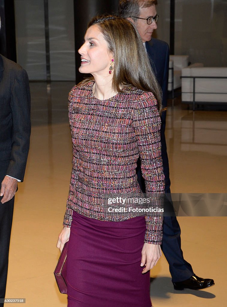 Queen Letizia Of Spain Meets FAD Foundation