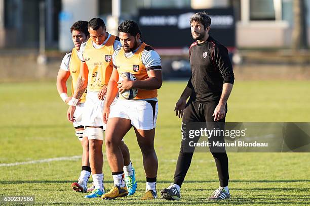 Assistant coach Jean Bouilhou of Toulouse during the European Champions Cup match between Stade Toulousain and Zebre at Stade Ernest Wallon on...