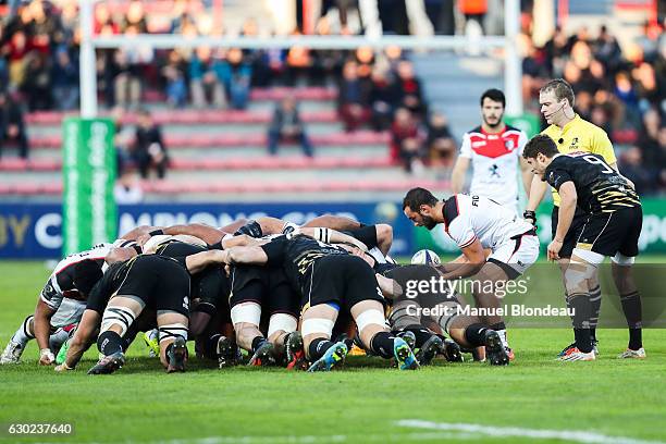 Samuel Marques of Toulouse during the European Champions Cup match between Stade Toulousain and Zebre at Stade Ernest Wallon on December 17, 2016 in...