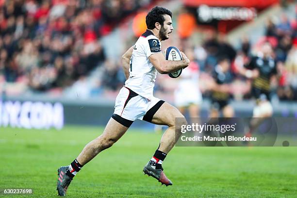 Arthur Bonneval of Toulouse during the European Champions Cup match between Stade Toulousain and Zebre at Stade Ernest Wallon on December 17, 2016 in...