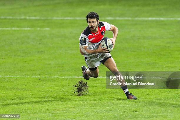 Arthur Bonneval of Toulouse during the European Champions Cup match between Stade Toulousain and Zebre at Stade Ernest Wallon on December 17, 2016 in...
