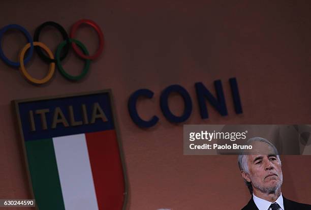 President Giovanni Malago' attends the Italian Olympic Commitee 'Collari d'Oro' Awards at Foro Italico on December 19, 2016 in Rome, Italy.