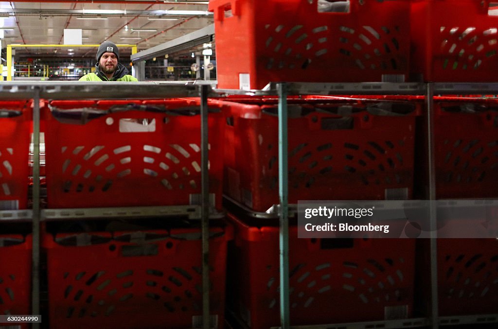 Inside An Ocado Group Plc Distribution Centre