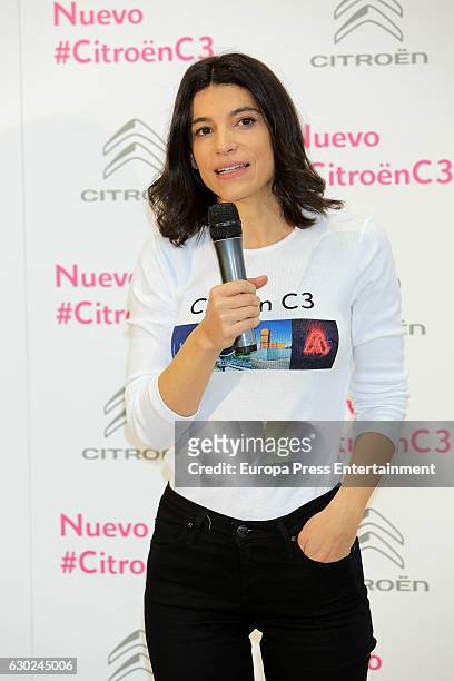 Irene Visedo presents 'Soundrise by Citroen C3' at Citroen store on December 16, 2016 in Madrid, Spain.