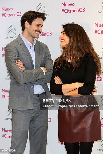 Sergio Mur and Olivia Molina present 'Soundrise by Citroen C3' at Citroen store on December 16, 2016 in Madrid, Spain.