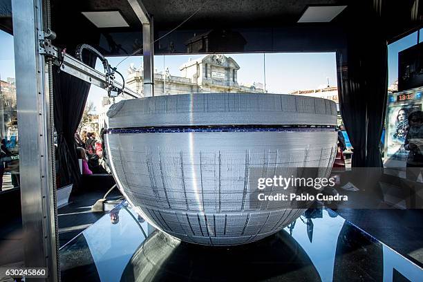 3d printer was installed to promote 'Rogue One: A Star Wars Story' at the Puerta de Alcala in Madrid on December 19, 2016 in Madrid, Spain.