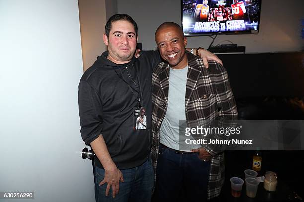 Adam Lublin and Kevin Liles backstage at Terminal 5 on December 18, 2016 in New York City.