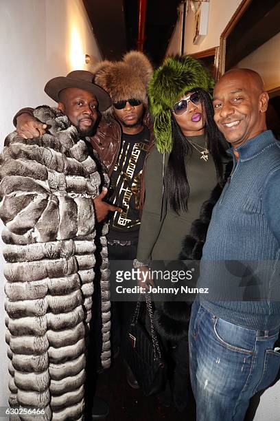 Wyclef Jean, Papoose, Remy Ma, and Stephen Hill backstage at Terminal 5 on December 18, 2016 in New York City.