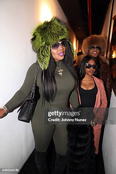 Remy Ma and Papoose backstage at Terminal 5 on December 18, 2016 in New York City.