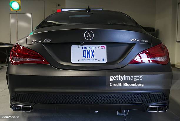 Mercedes-Benz AG CLA 45 AMG is seen at the Blackberry Ltd. QNX headquarters in Ottawa, Ontarion, Canada, on Monday, Dec. 19, 2016. BlackBerry Ltd....