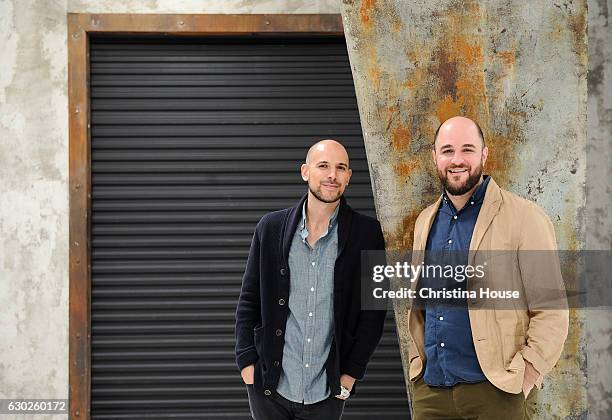 Producers Jordan Horowitz and Fred Berger of 'La La Land' are photographed for Los Angeles Times on October 18, 2016 in Los Angeles, California.