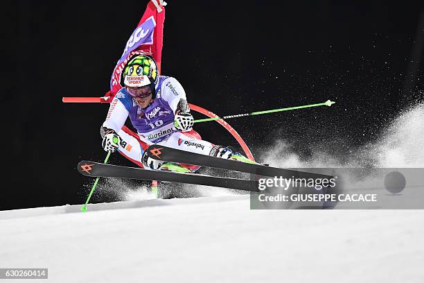 Switzerland's Justin Murisier competes in the Men's Parallel Giant Slalom at the FIS Alpine World Cup in Alta Badia in the Italian Alps on December...