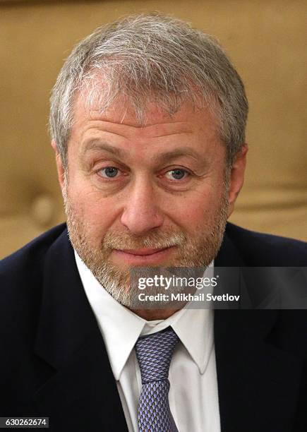 Russian billionaire and businessman Roman Abramovich attends meeting with representatives of business community and business associations at the...