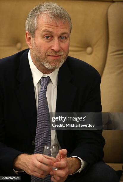 Russian billionaire and businessman Roman Abramovich attends meeting with representatives of business community and business associations at the...