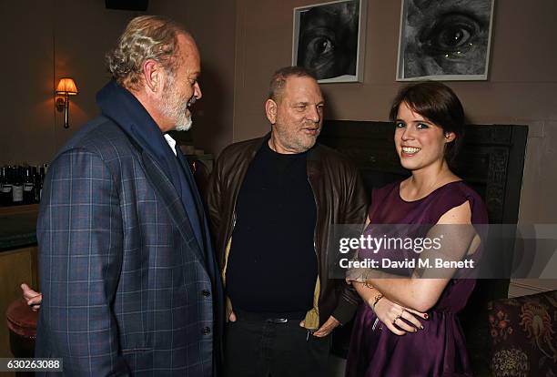 Kelsey Grammer, Harvey Weinstein and Princess Eugenie of York attend a VIP screening of "Lion" hosted by Harvey Weinstein and Georgina Chapman at...