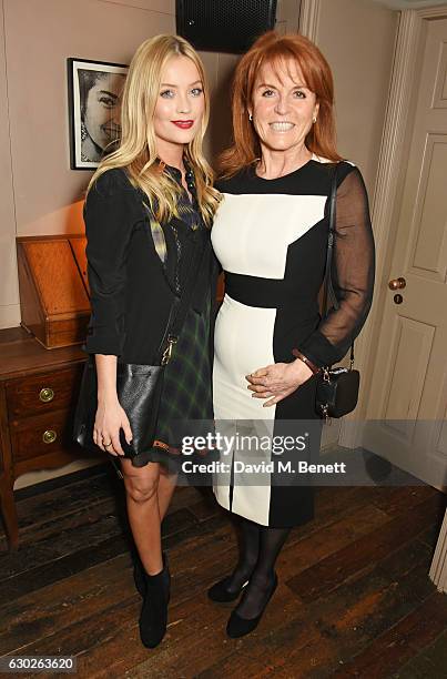 Laura Whitmore and Sarah Ferguson, Duchess of York, attend a VIP screening of "Lion" hosted by Harvey Weinstein and Georgina Chapman at Soho House on...