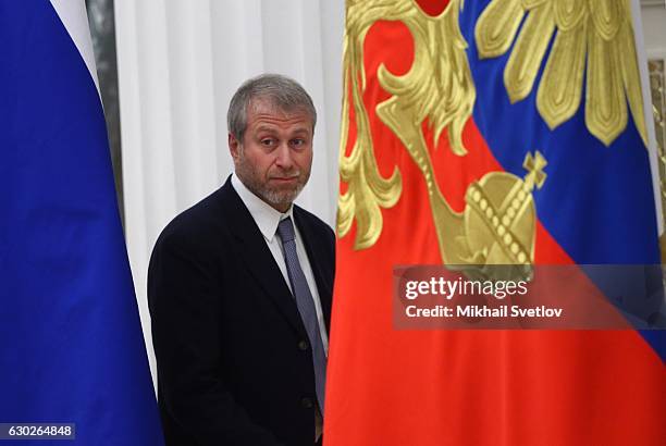 Russian billionaire and businessman Roman Abramovich attends meeting with representatives of business community and business associations at the...