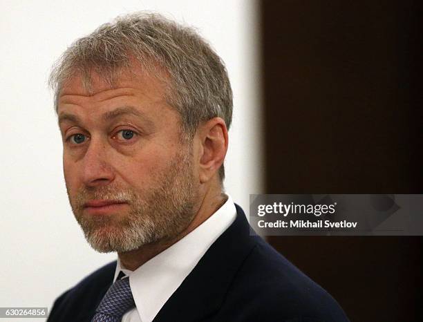 Russian billionaire and businessman Roman Abramovich attends meeting with representatives of business community and business associations at the...