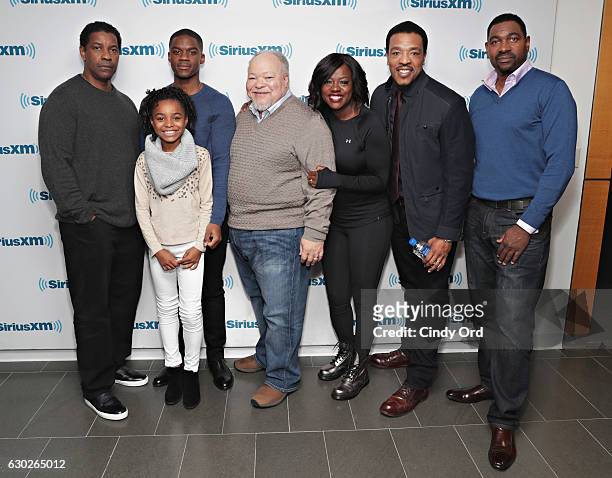 Actors Denzel Washington, Saniyya Sidney, Jovan Adepo, Stephen Henderson, Viola Davis, Russell Hornsby and Mykelti Williamson take part in SiriusXM's...