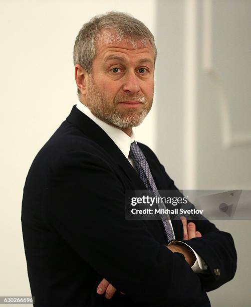 Russian billionaire and businessman Roman Abramovich attends meeting with representatives of business community and business associations at the...