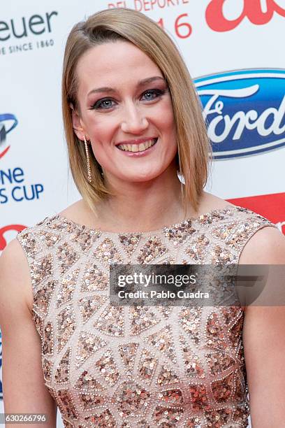 Spanish Swimmer Mireia Belmonte attends the 'AS Del Deporte' awards 2016 gala at Westing Palace Hotel on December 19, 2016 in Madrid, Spain.