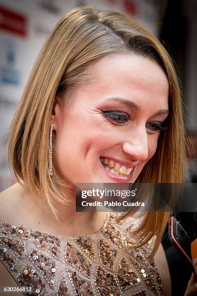Spanish Swimmer Mireia Belmonte attends the 'AS Del Deporte' awards 2016 gala at Westing Palace Hotel on December 19, 2016 in Madrid, Spain.