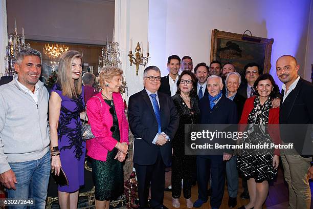 Ara Khatchadourian, Ambassador of Greece in Paris, Maria Theofili, Permanent Secretary of "Academie Francaise" Helene Carrere d'Encausse, President...