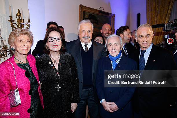 Permanent Secretary of "Academie Francaise" Helene Carrere d'Encausse, Nana Mouskouri, Ambassador of Armenia in Paris, Viguen Tchitetchian, Charles...