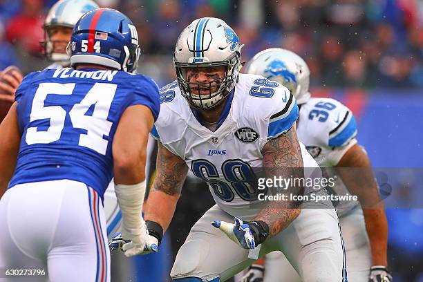 Detroit Lions offensive tackle Taylor Decker during the third quarter the National Football League game between the New York Giants and the Detroit...