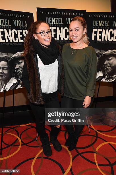 Radio personality Sarah Vivan attends "Fences" Atlanta Influencer Screening at AMC Phipps Plaza on December 19, 2016 in Atlanta, Georgia.